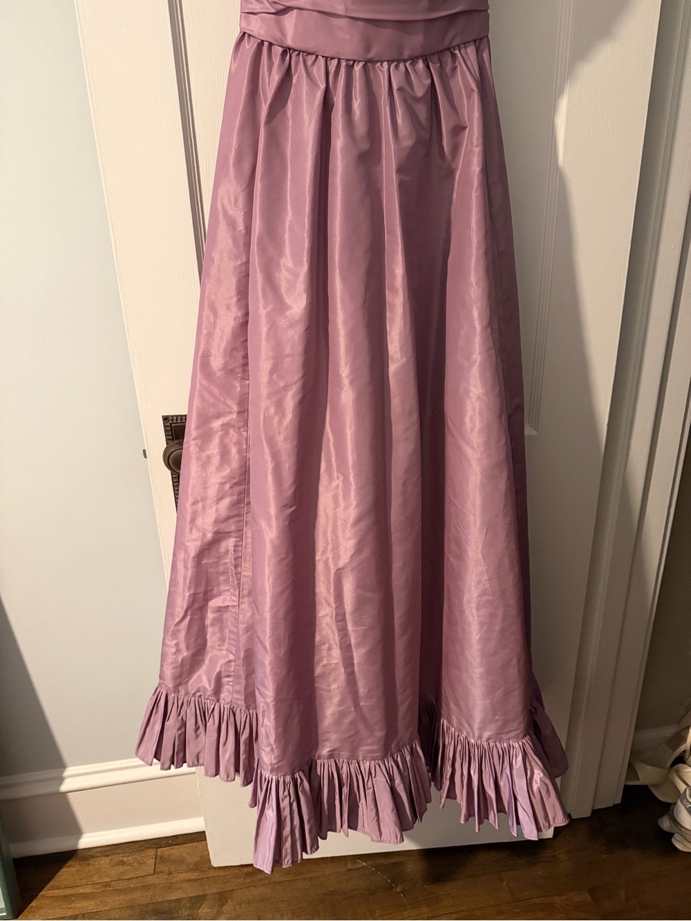 Victor Costa 70s Strapless Taffeta Evening Gown - Picture 5 of 16